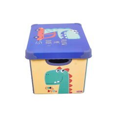 Dinozor Figürlü Oyuncak Kutusu - Renkli - 17 lt