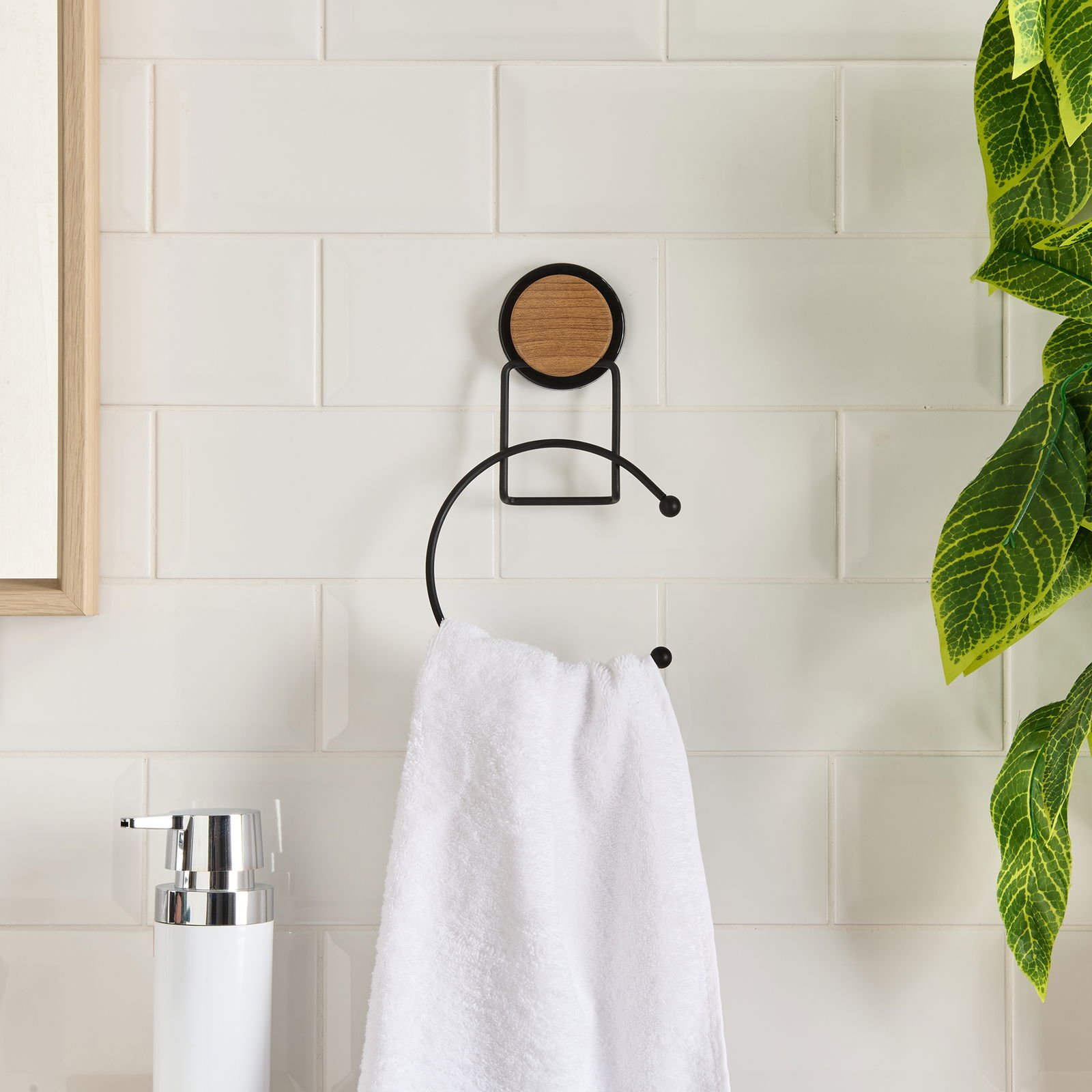 Yuvarlak Havluluk - Siyah - 25,5 cm