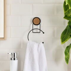 Yuvarlak Havluluk - Siyah - 25,5 cm