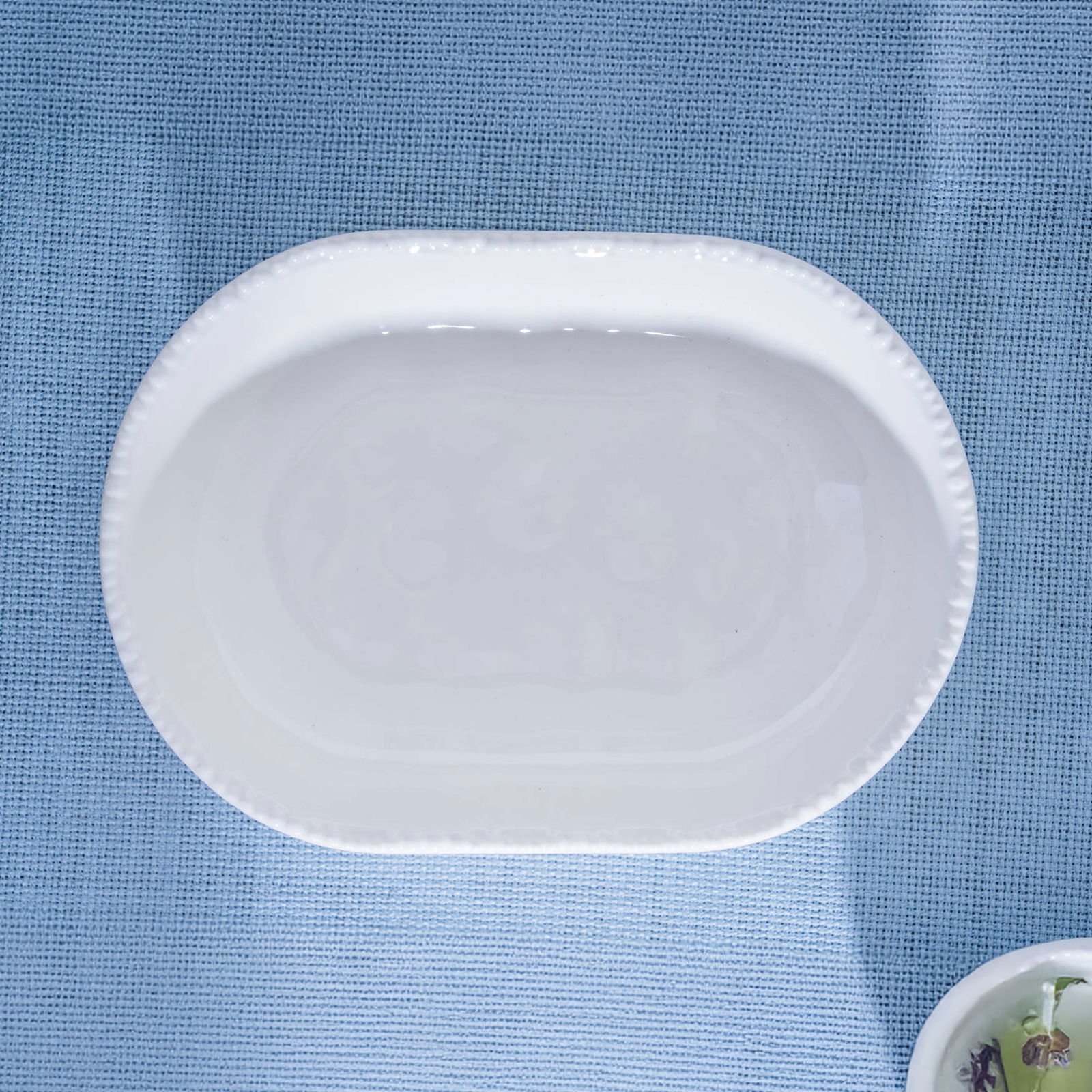 Milano Oval Tabak - Kırık Beyaz - 16 cm