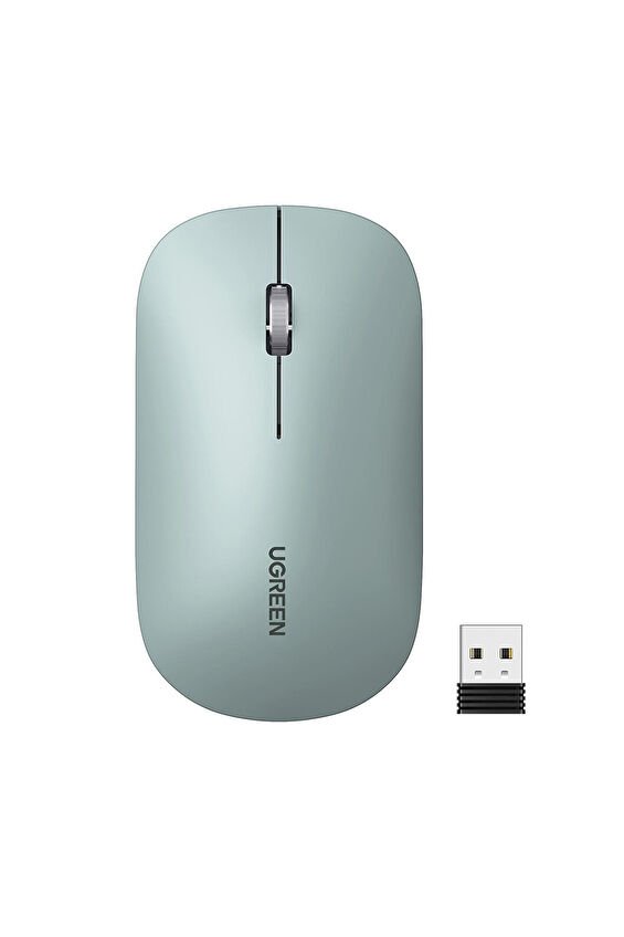 UGREEN 2.4Ghz USB Bağlantısı 4000 Dpi Sessiz Tuşlu Kablosuz Optik Mouse Yeşil 90374