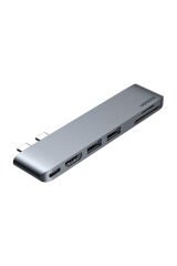 UGREEN 6-in-2 1*Thunderbolt 3 6K Video 100W PD 40Gps Type-C 2*USB 3.0 4K/30Hz HDMI SD Micro SD Port Çoklayıcı Hub 80856