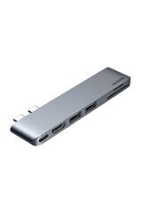 UGREEN 6-in-2 1*Thunderbolt 3 6K Video 100W PD 40Gps Type-C 2*USB 3.0 4K/30Hz HDMI SD Micro SD Port Çoklayıcı Hub 80856
