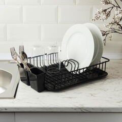 Tezgah Üstü Bulaşıklık - Siyah - 42x27,5x9,5 cm