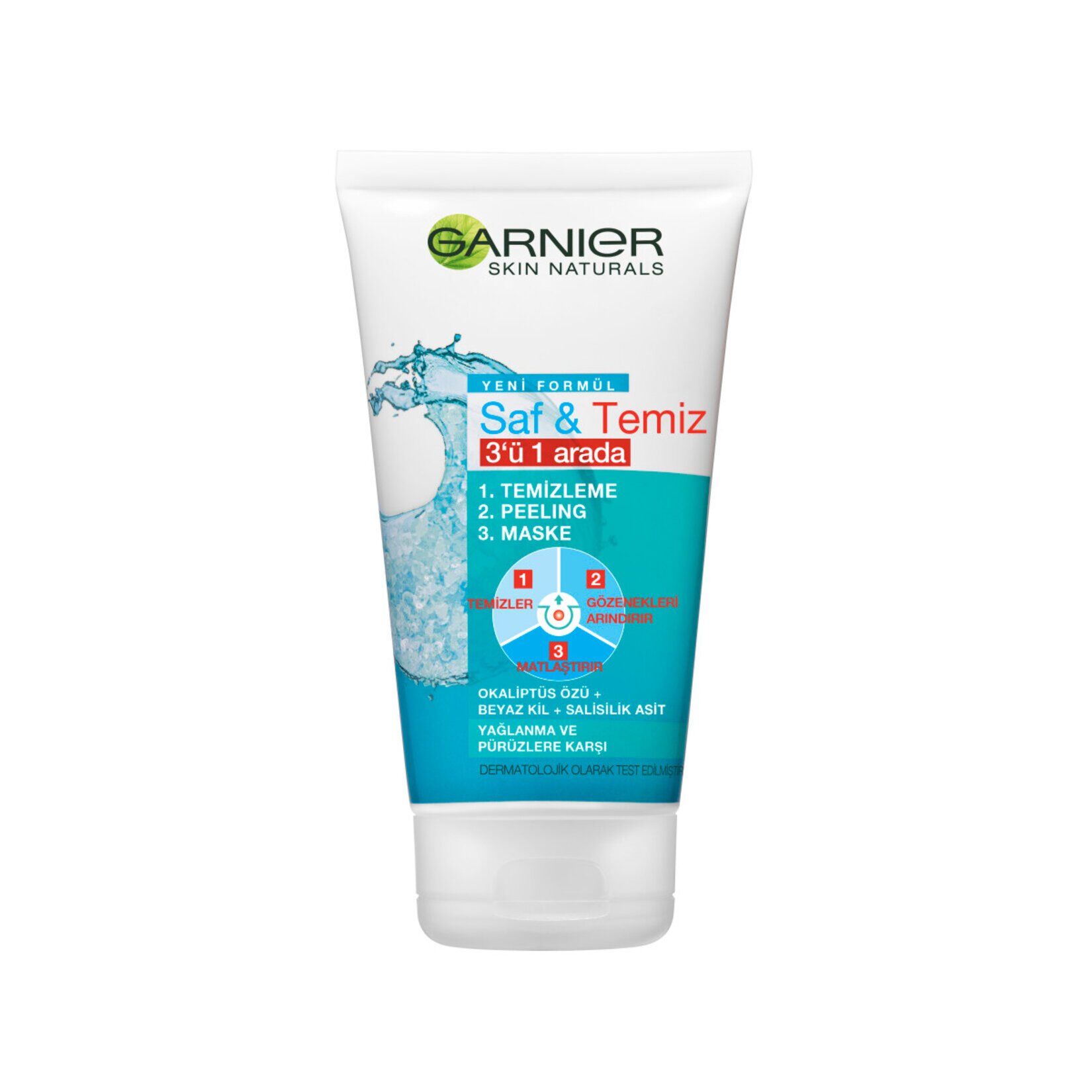 Garnier Saf  Temiz Yağlanma ve Pürüzlere Karşı 3'ü 1 Arada 150 ML