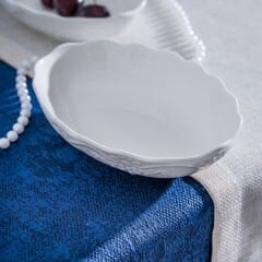 King Oval Tabak - Kırık Beyaz - 16 cm