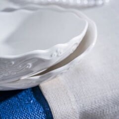 King Oval Tabak - Kırık Beyaz - 16 cm