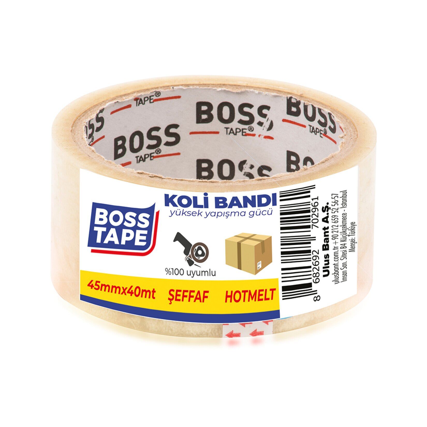 Boss Tape Koli Bandı Hotmelt 40 Mt En: 4.5 Cm