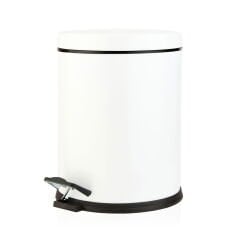 Bath Pedallı Çöp Kovası - Beyaz - 5 lt