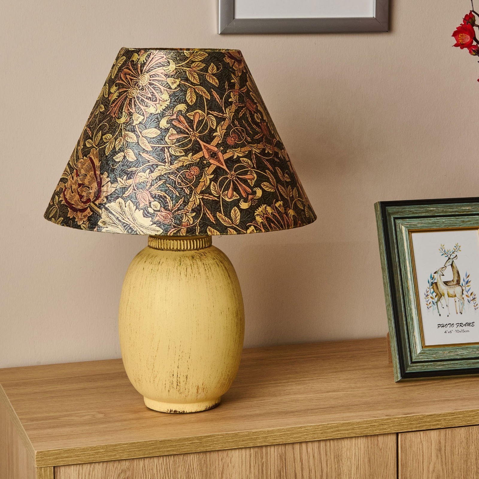 Design Sirius Handmade Abajur - Bej / Renkli