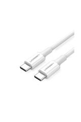 UGREEN USB-C 100W 5A QC PD Hızlı Şarj Kablosu 1 Metre Beyaz 60551