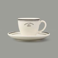 Kitchen Luna 2'li Espresso Fincanı - Krem / Siyah