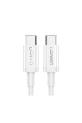 UGREEN USB-C 60W 3A QC PD Hızlı Şarj Kablosu 1 Metre Beyaz 60518