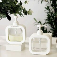 Şeffaf Sıvı Sabunluk - Beyaz - 16 cm