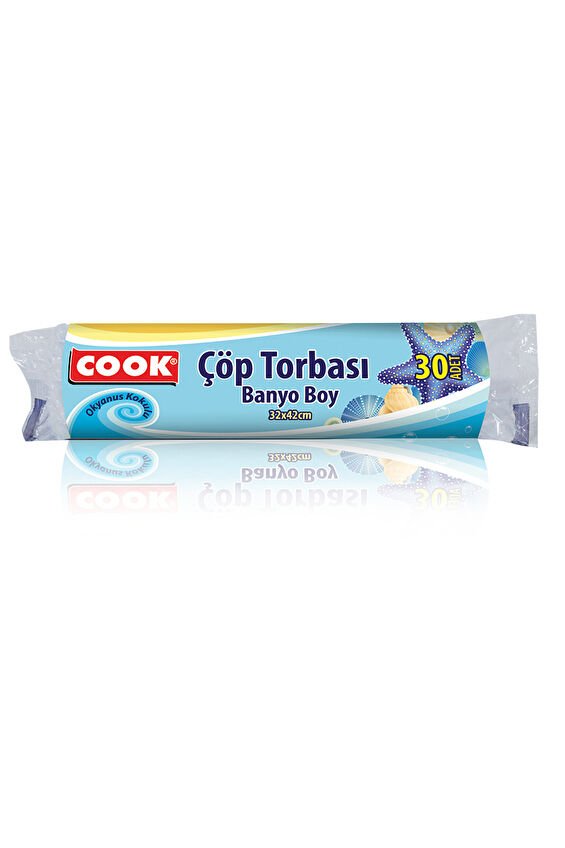 Cook Çöp Torbası Banyo Boy Okyanus Kokulu 30'lu