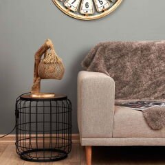 Lagos Halatlı Ahşap Abajur - Natürel