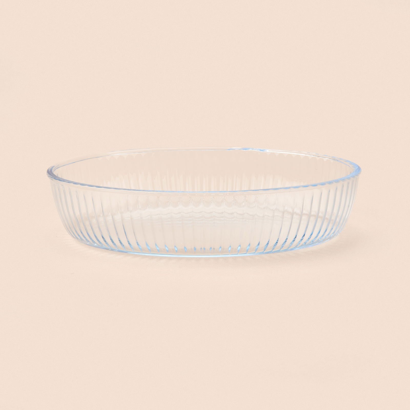 Twin Oval Cam Fırın Kabı - Şeffaf - 25x17 cm