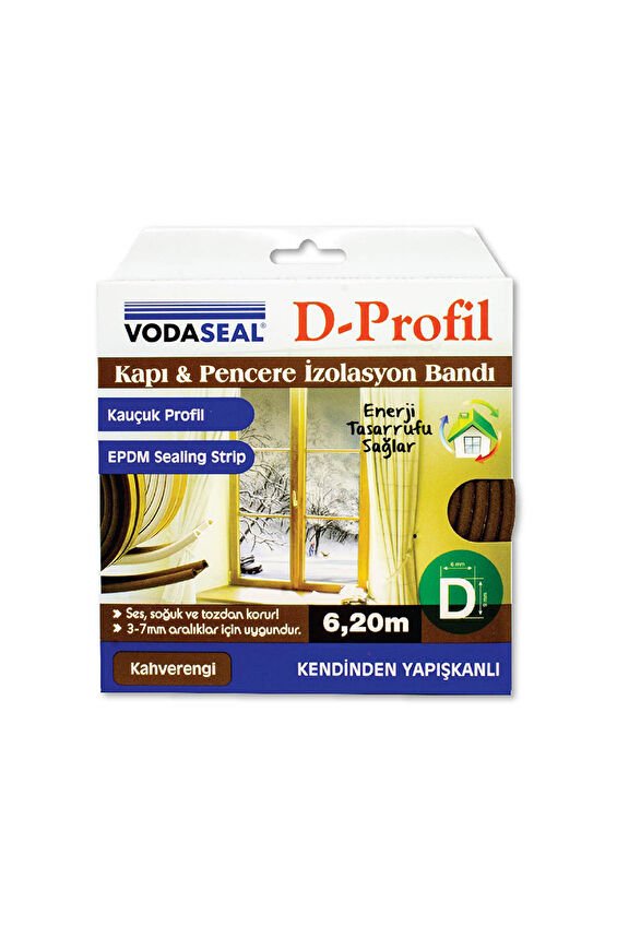 Vodaseal Kapı Pencere İzolasyon Bandı Kahve 6,2m