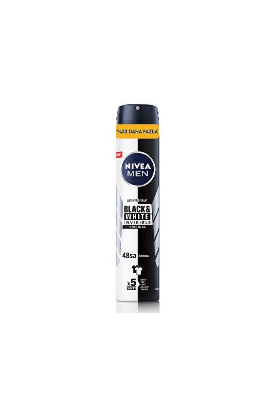 Nivea Deodorant BlackWhite Original Erkek 200ml