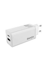 SHAZA Çift Çıkışlı Usb QC3.0 Type-C PD 65W  Şarj Adaptörü