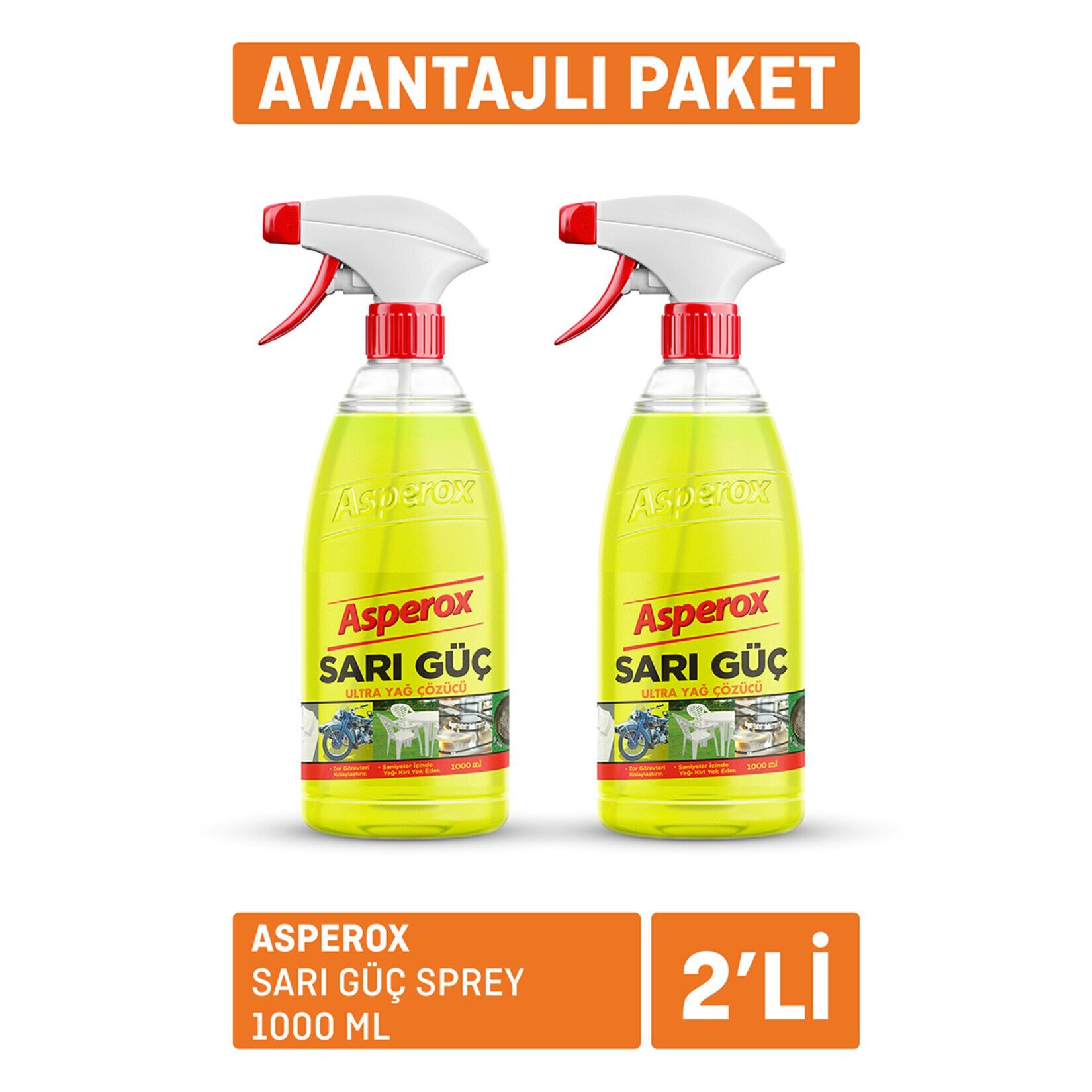 Asperox Sarı Güç Sprey 2 x 1L