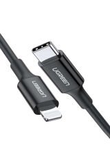 UGREEN Type-C to Lightning 3A PD MFi Sertifikalı Hızlı Şarj Kablosu 2 Metre Siyah 60752