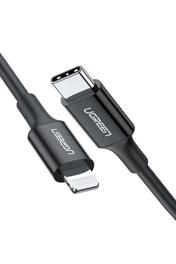 UGREEN Type-C to Lightning 3A PD MFi Sertifikalı Hızlı Şarj Kablosu 2 Metre Siyah 60752