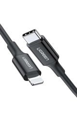 UGREEN Type-C to Lightning 3A PD MFi Sertifikalı Hızlı Şarj Kablosu 2 Metre Siyah 60752
