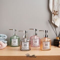 Dish Soap Cam Sıvı Sabunluk - Asorti - 13x9 cm