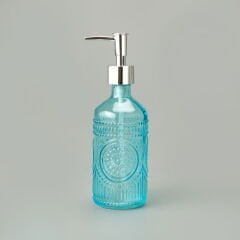 Bath 3'lü Cam Banyo Sıvı Sabunluk Seti - Mavi