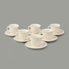 Kitchen Olympos 6'lı Kahve Fincanı Takımı - Krem - 90 ml