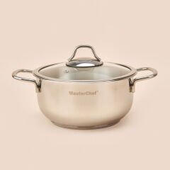 Paslanmaz Çelik Tencere - Gri - 20 cm