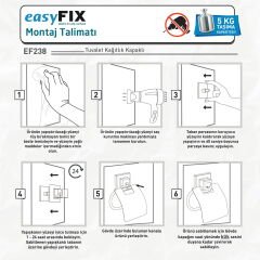 Easy Fix Kapaklı Tuvalet Kağıtlığı