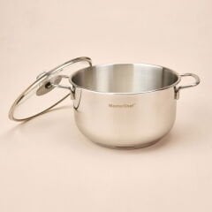 Paslanmaz Çelik Tencere - Gri - 24 cm