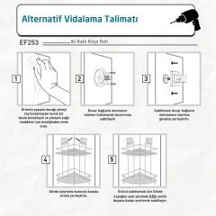 Easy Fix İki Katlı Köşe Rafı