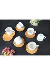 Paçi Kahve Fincan Seti 6lı Bambu Altlık