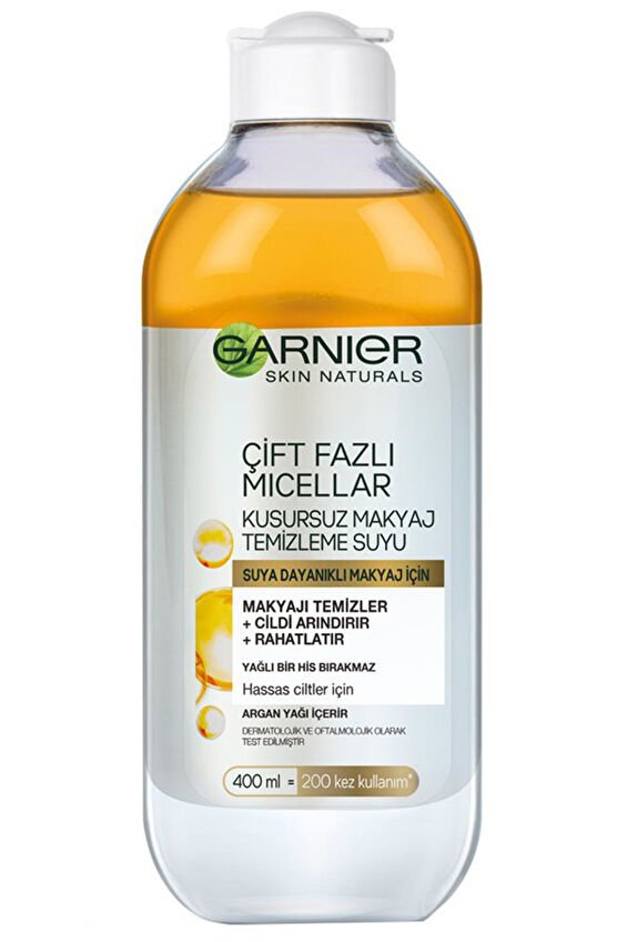 Garnier Micellar Çift Fazlı Kusursuz Makyaj Temizleme Suyu 400 ml