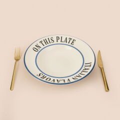 Kitchen Italian Flavors Makarna Tabağı - Beyaz - 27 cm