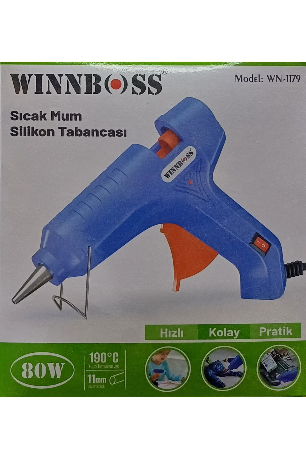Winnboss Anahtarlı Sıcak Mum Silikon Tabancası - 80W