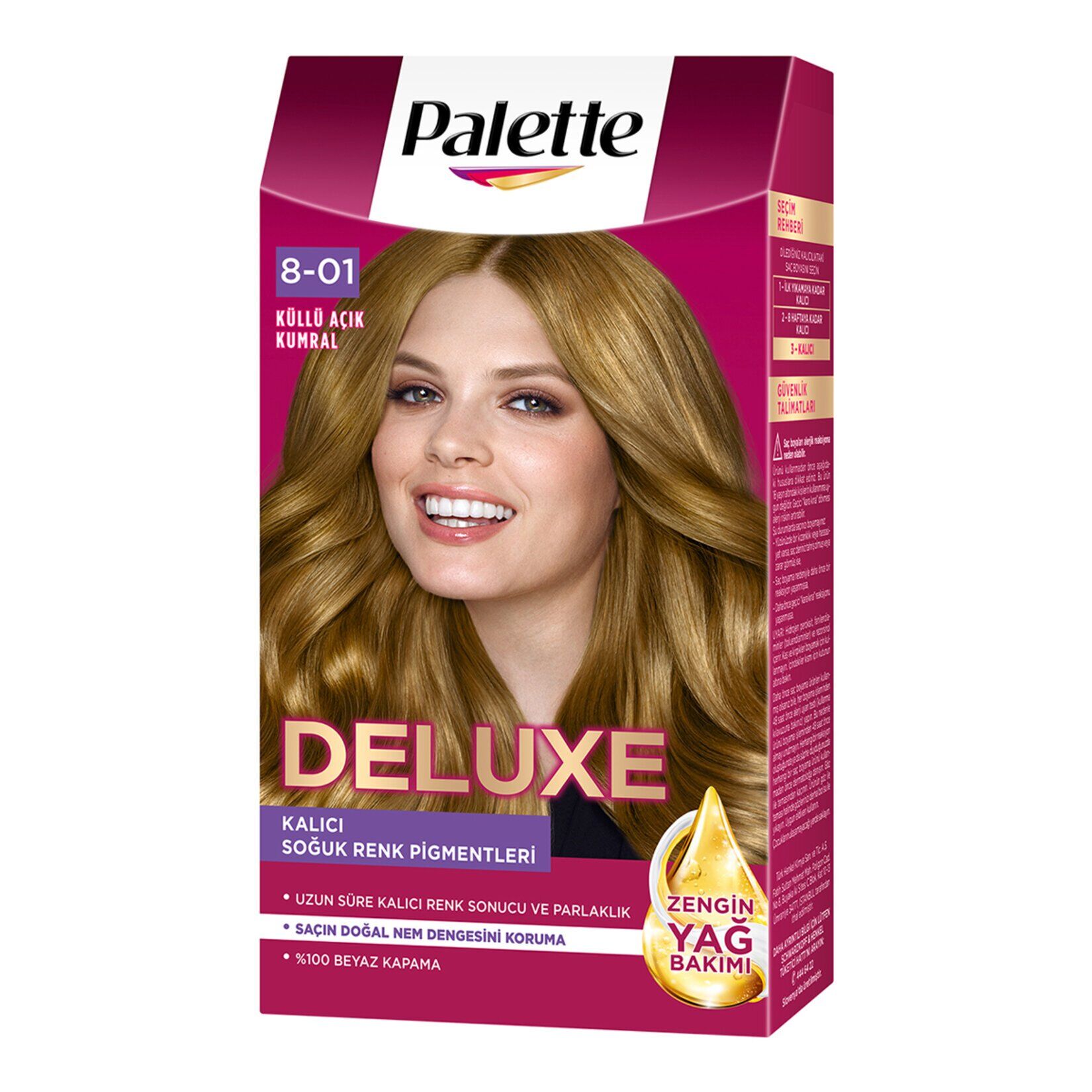 Palette Deluxe Yoğun Renkler Saç Boyası Küllü Açık Kumral 8-01