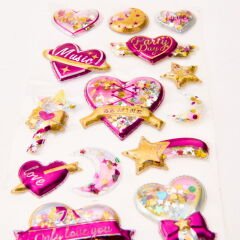 Parlak Simli Sticker - Asorti