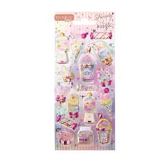 Parlak Simli Sticker - Asorti