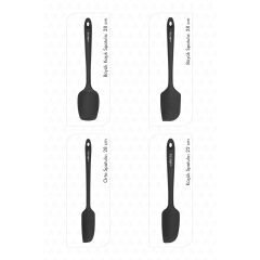 Osteris 4'lü Spatula Seti - Siyah