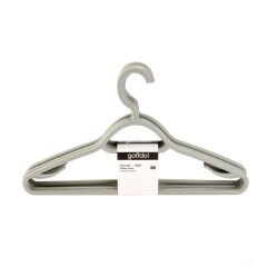 6'lı Plastik Elbise Askısı - Gri - 38 cm