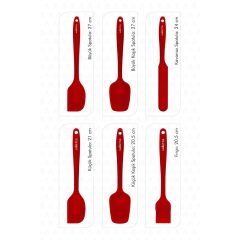 Drongo 6'lı Spatula Seti - Kırmızı