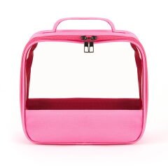 PVC Detaylı Kozmetik Çantası - Pembe
