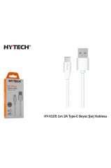 Hytech HY-X105 1m 2A Type-C Beyaz Şarj Kablosu