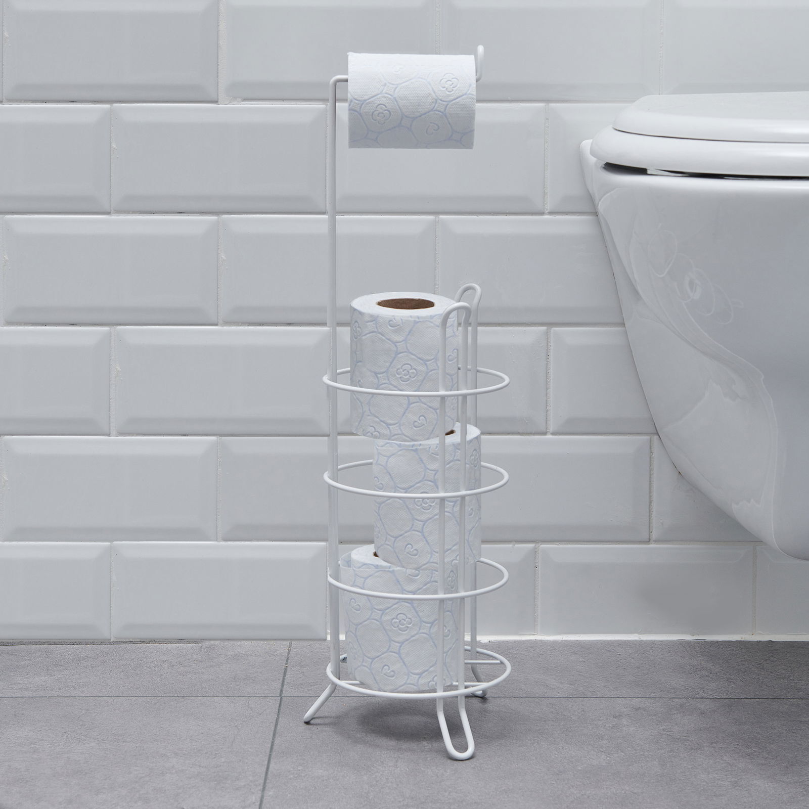 Yedekli Tuvalet Kağıtlığı - Beyaz