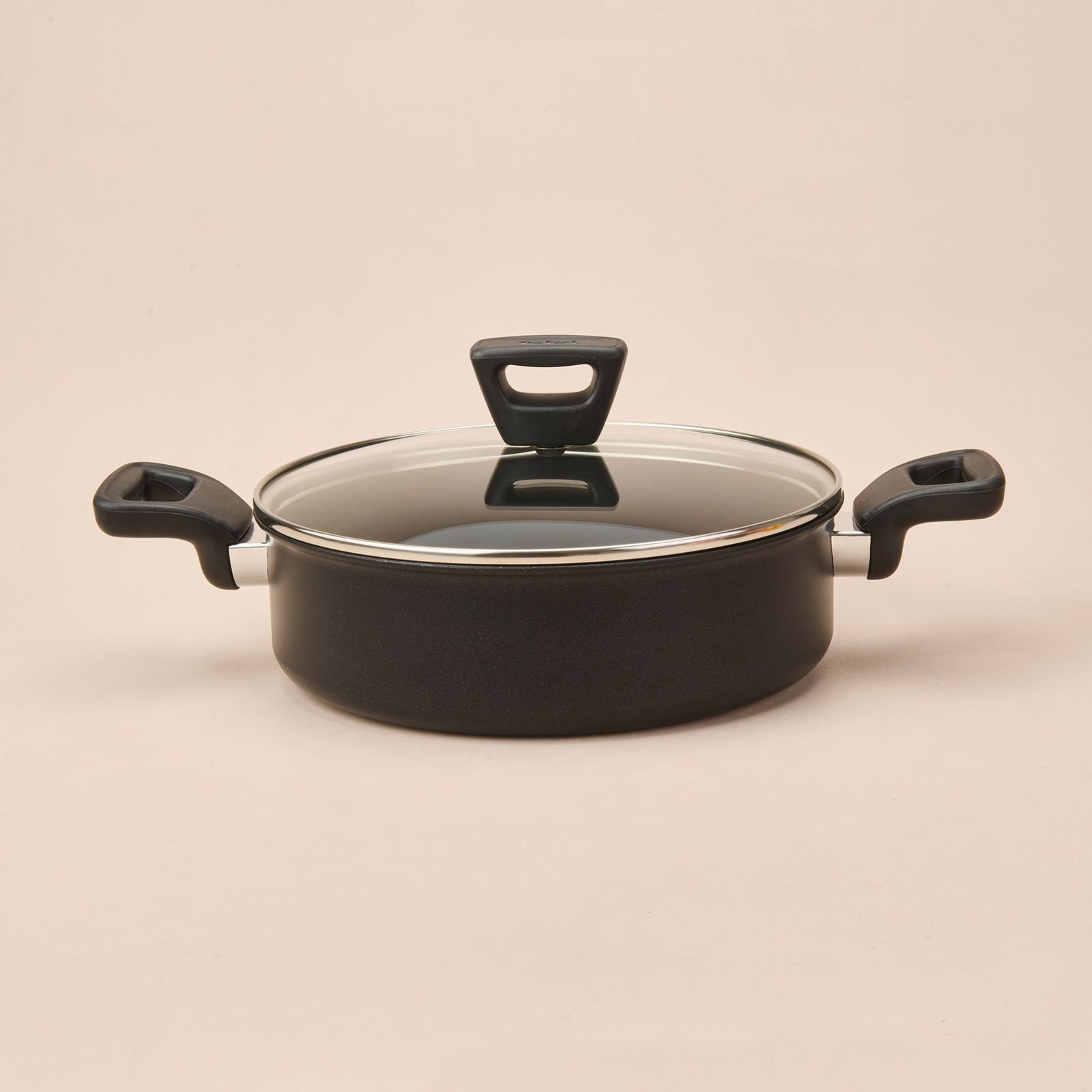 Titanium 3X Force Kısa Tencere - Siyah - 24 cm