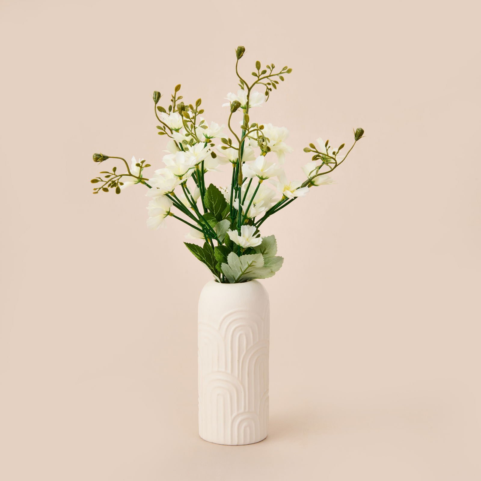 Dekoratif Yapay Papatya - Beyaz - 34 cm